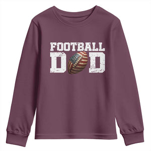 Football Dad Youth Sweatshirt Sports Fan Gift For Men TS12 Maroon Print Your Wear