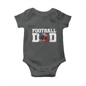 Proud Football Dad Baby Onesie Funny Sports Fan Gift TS12 Dark Heather Print Your Wear