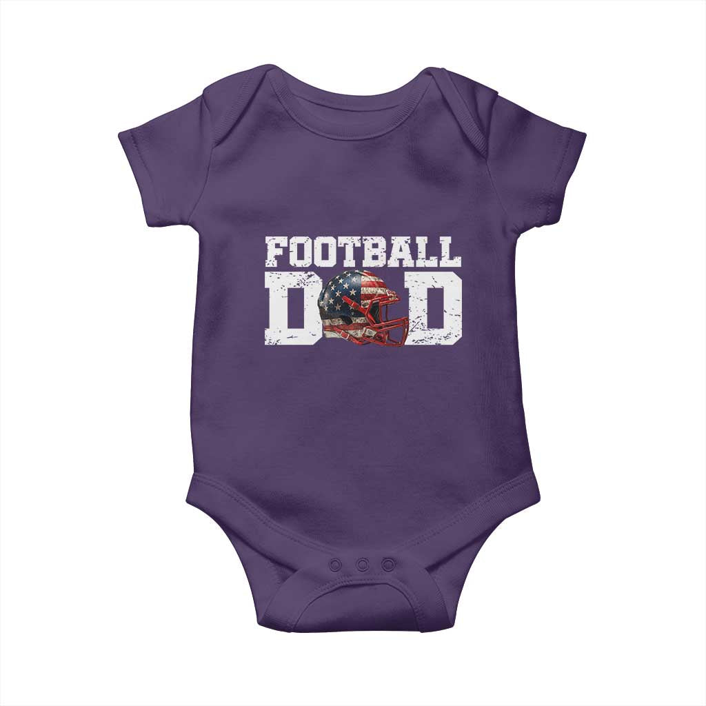Proud Football Dad Baby Onesie Funny Sports Fan Gift TS12 Purple Print Your Wear