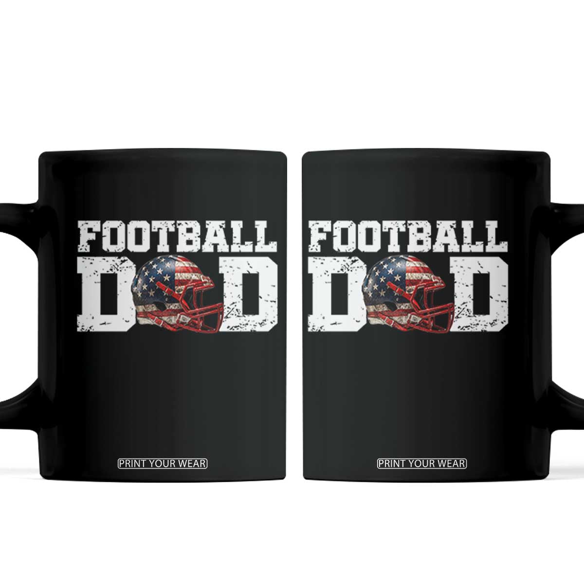 Proud Football Dad Coffee Mug Funny Sports Fan Gift TS12 Black Print Your Wear