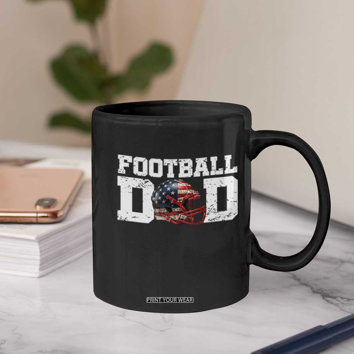 Proud Football Dad Coffee Mug Funny Sports Fan Gift TS12 Print Your Wear