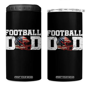 Proud Football Dad 4 in 1 Can Cooler Tumbler Funny Sports Fan Gift TS12 One Size: 16 oz Black Print Your Wear