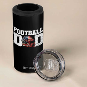 Proud Football Dad 4 in 1 Can Cooler Tumbler Funny Sports Fan Gift TS12 Print Your Wear