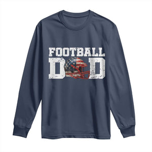 Proud Football Dad Long Sleeve Shirt Funny Sports Fan Gift TS12 Navy Print Your Wear