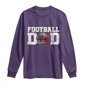 Proud Football Dad Long Sleeve Shirt Funny Sports Fan Gift TS12 Purple Print Your Wear