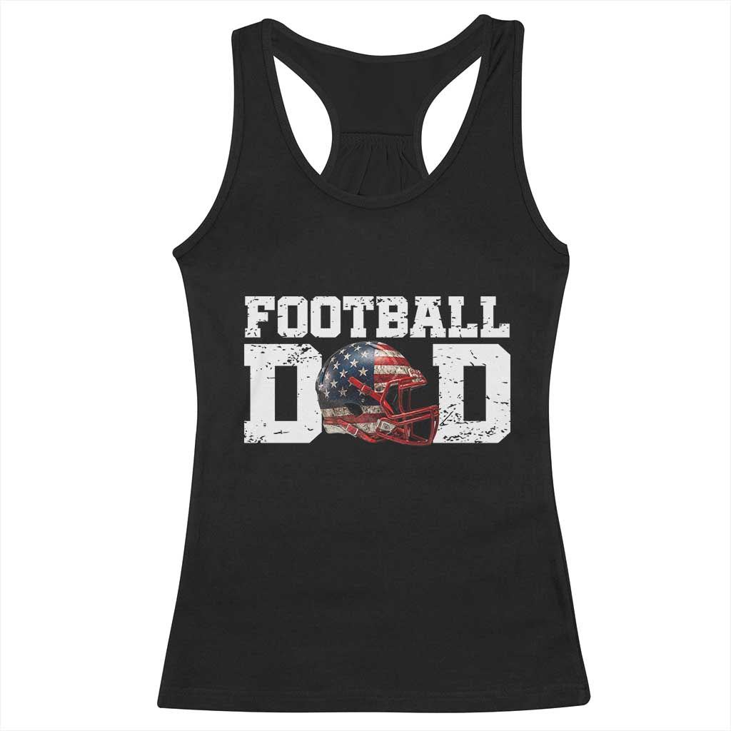 Proud Football Dad Racerback Tank Top Funny Sports Fan Gift TS12 Black Print Your Wear