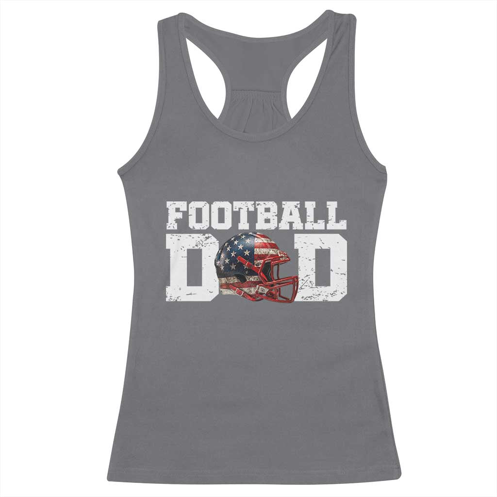 Proud Football Dad Racerback Tank Top Funny Sports Fan Gift TS12 Charcoal Print Your Wear