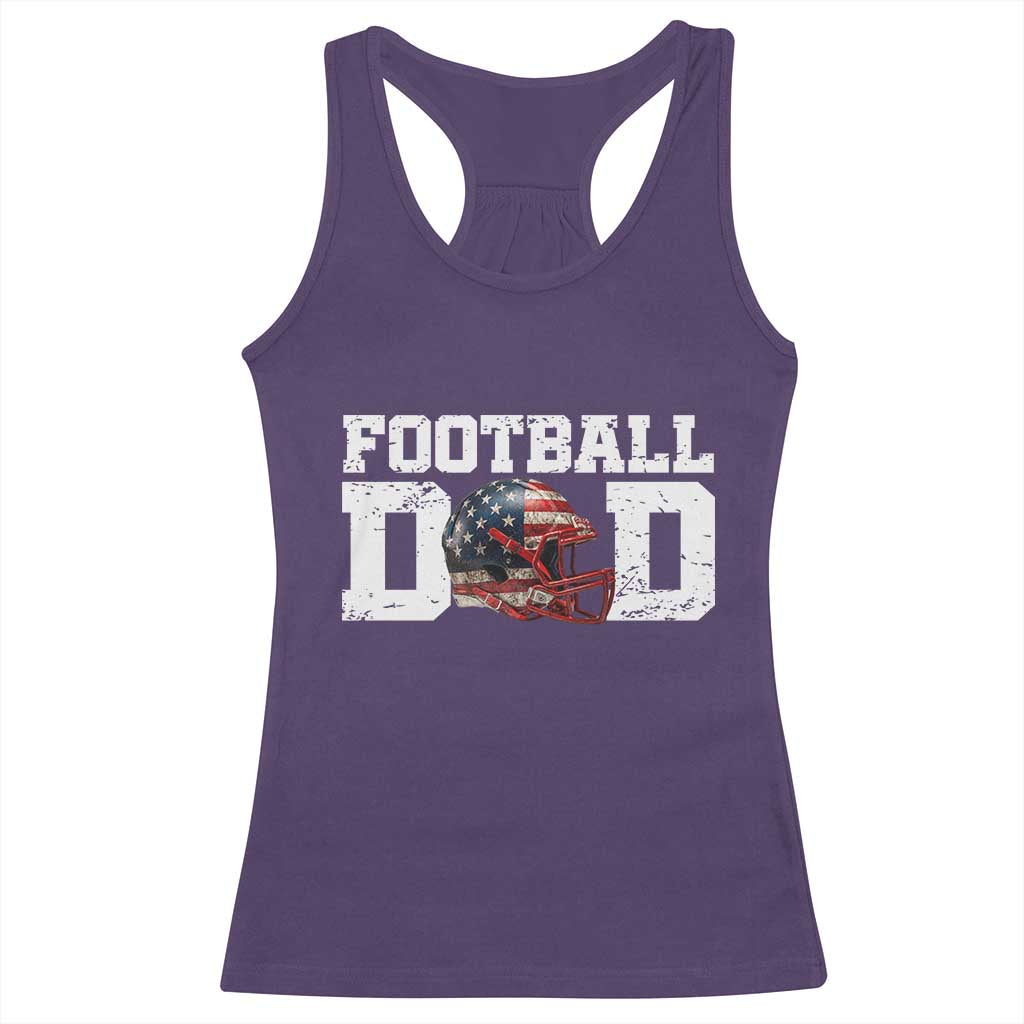 Proud Football Dad Racerback Tank Top Funny Sports Fan Gift TS12 Purple Print Your Wear