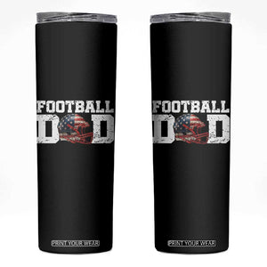 Proud Football Dad Skinny Tumbler Funny Sports Fan Gift TS12 Black Print Your Wear