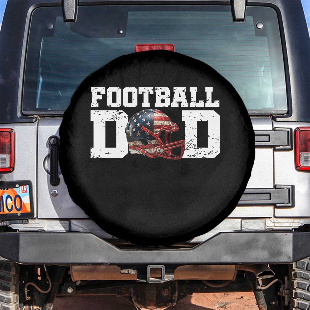 Proud Football Dad Spare Tire Cover Funny Sports Fan Gift TS12 No hole Black Print Your Wear