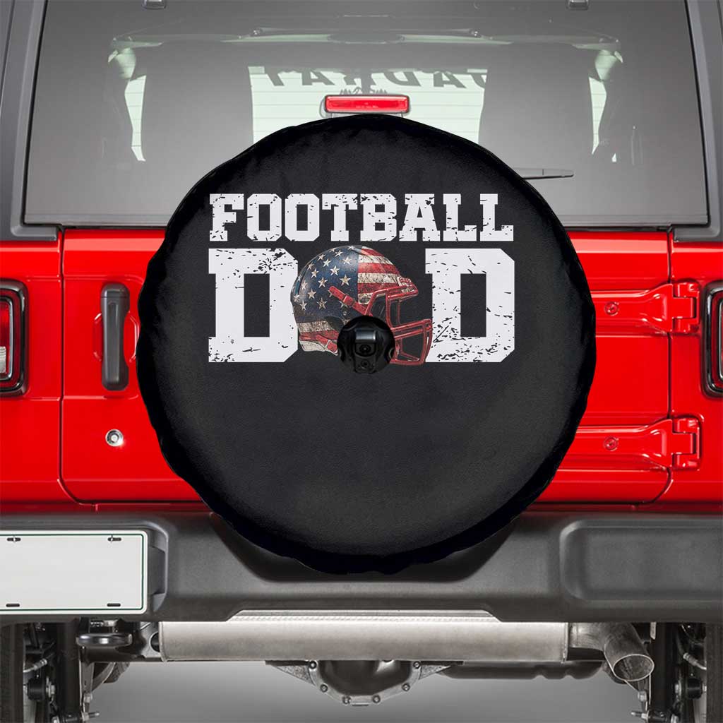Proud Football Dad Spare Tire Cover Funny Sports Fan Gift TS12 Black Print Your Wear