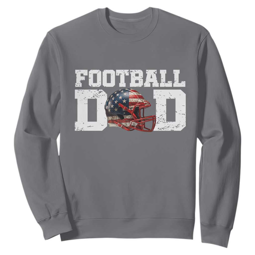 Proud Football Dad Sweatshirt Funny Sports Fan Gift TS12 Charcoal Print Your Wear