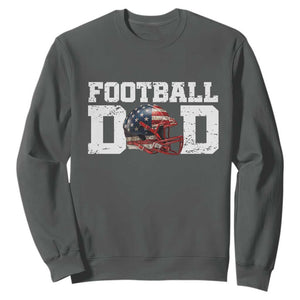 Proud Football Dad Sweatshirt Funny Sports Fan Gift TS12 Dark Heather Print Your Wear