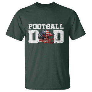 Proud Football Dad T Shirt Funny Sports Fan Gift TS12 Dark Forest Green Print Your Wear