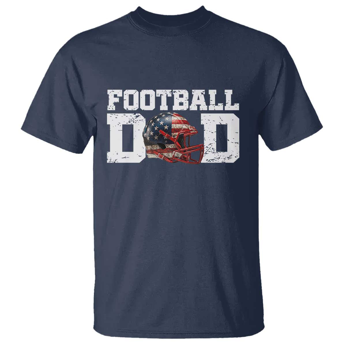 Proud Football Dad T Shirt Funny Sports Fan Gift TS12 Navy Print Your Wear