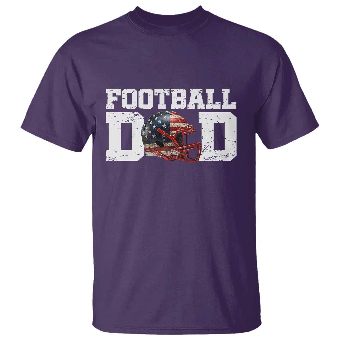 Proud Football Dad T Shirt Funny Sports Fan Gift TS12 Purple Print Your Wear