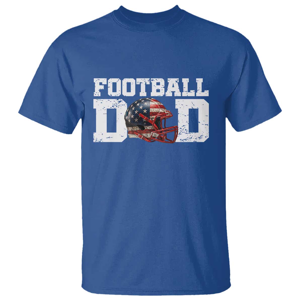 Proud Football Dad T Shirt Funny Sports Fan Gift TS12 Royal Blue Print Your Wear