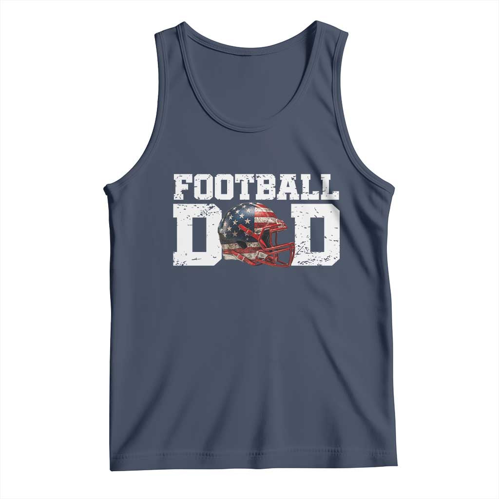 Proud Football Dad Tank Top Funny Sports Fan Gift TS12 Navy Print Your Wear