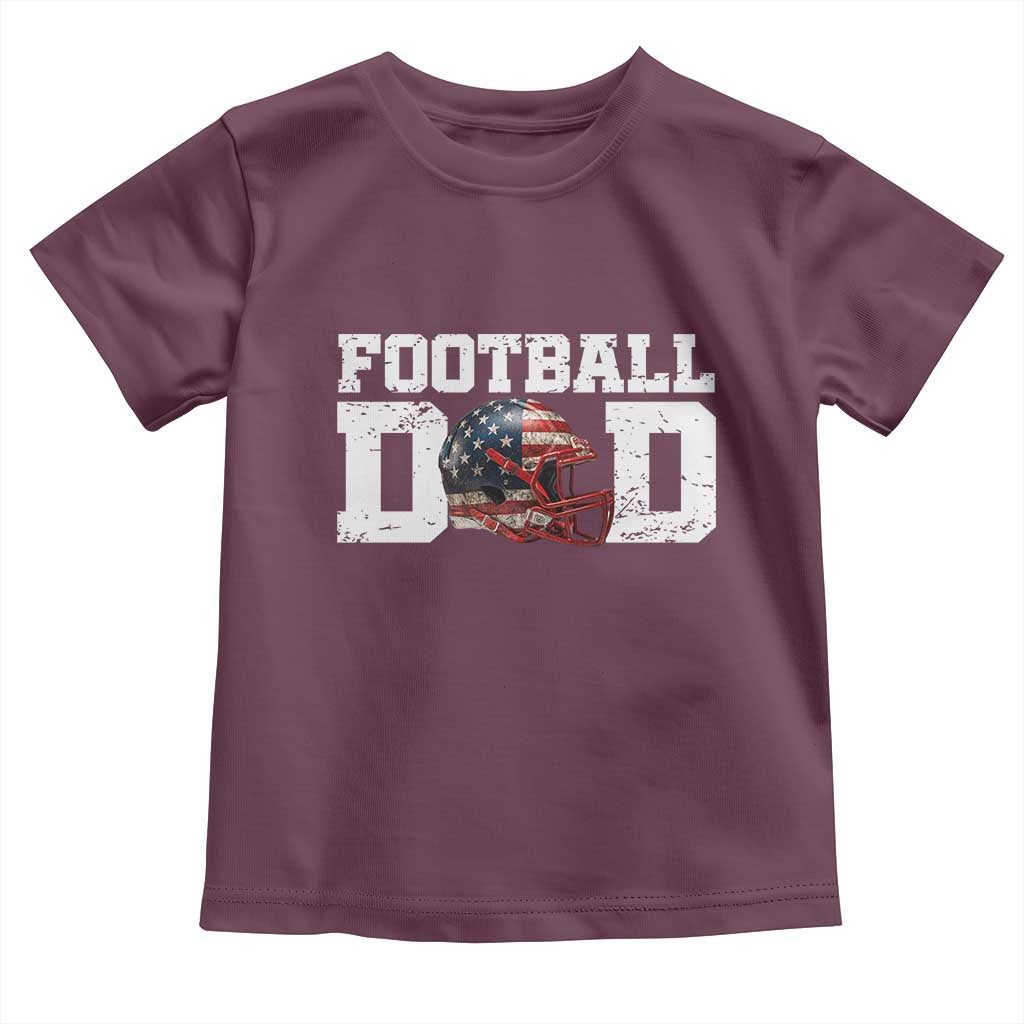 Proud Football Dad Toddler T Shirt Funny Sports Fan Gift TS12 Maroon Print Your Wear