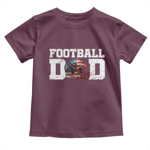 Proud Football Dad Toddler T Shirt Funny Sports Fan Gift TS12 Maroon Print Your Wear