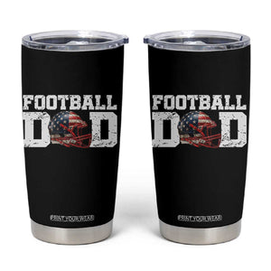Proud Football Dad Tumbler Cup Funny Sports Fan Gift TS12 Black Print Your Wear