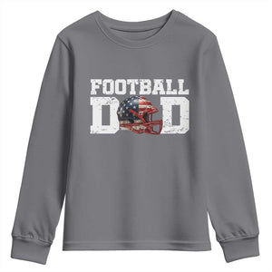 Proud Football Dad Youth Sweatshirt Funny Sports Fan Gift TS12 Charcoal Print Your Wear