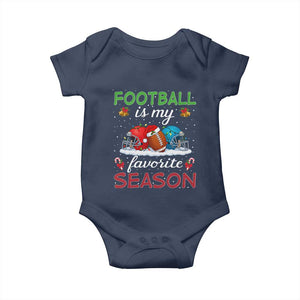Football Is My Favorite Season Baby Onesie Christmas Holiday Sports Gift TS12 Navy Print Your Wear