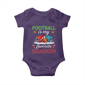 Football Is My Favorite Season Baby Onesie Christmas Holiday Sports Gift TS12 Purple Print Your Wear