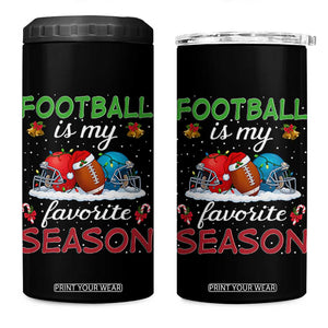 Football Is My Favorite Season 4 in 1 Can Cooler Tumbler Christmas Holiday Sports Gift TS12 One Size: 16 oz Black Print Your Wear