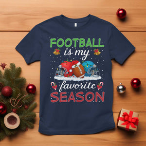 Football Is My Favorite Season T Shirt Christmas Holiday Sports Gift TS12 Navy Print Your Wear