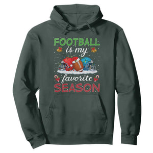 Football Is My Favorite Season Hoodie Christmas Holiday Sports Gift TS12 Dark Forest Green Print Your Wear
