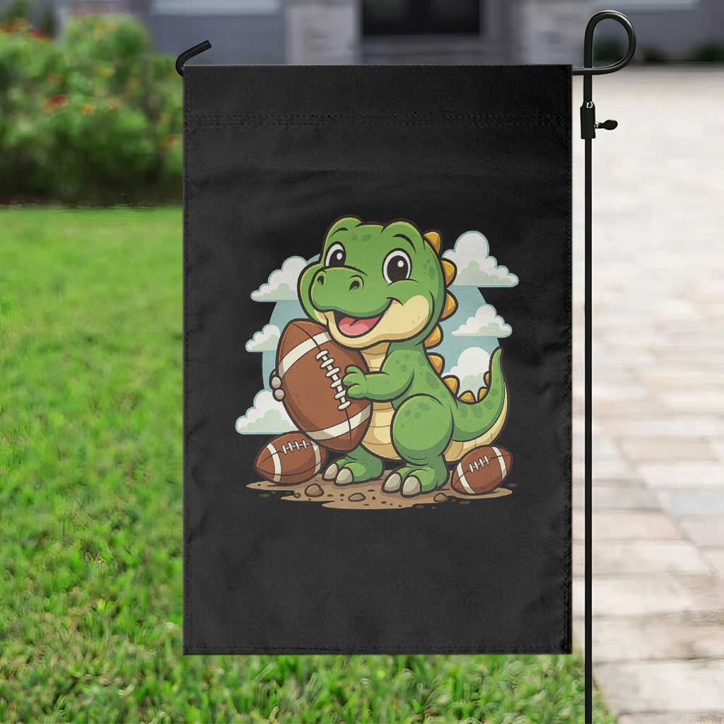 Cute Dinosaur Playing Football Garden Flag Funny Kids Gift TS12 Print Your Wear