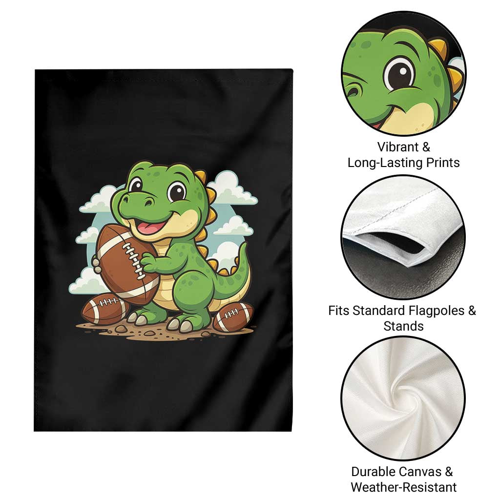 Cute Dinosaur Playing Football Garden Flag Funny Kids Gift TS12 Print Your Wear