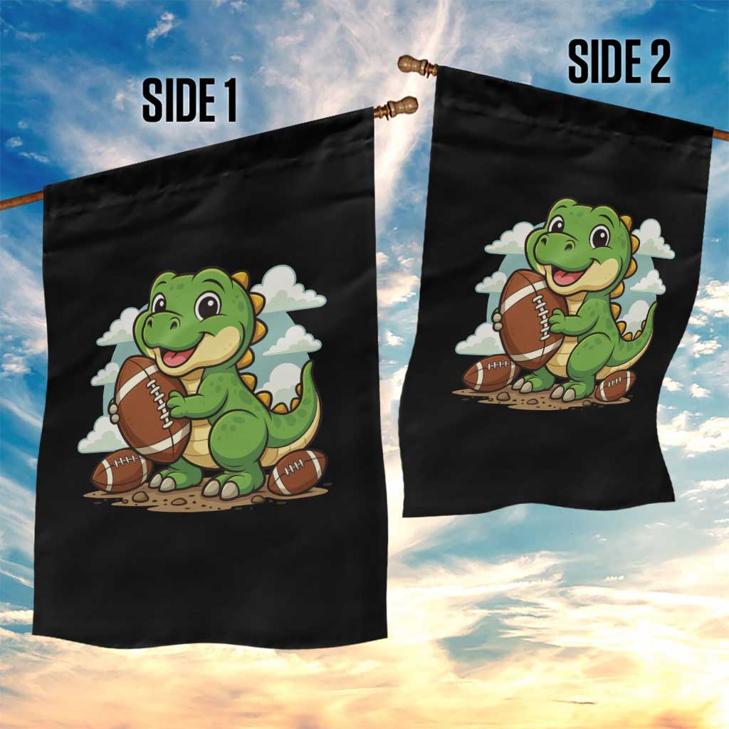 Cute Dinosaur Playing Football Garden Flag Funny Kids Gift TS12 Print Your Wear
