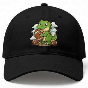 Cute Dinosaur Playing Football Baseball Cap Funny Kids Gift TS12 Print Your Wear