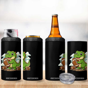 Cute Dinosaur Playing Football 4 in 1 Can Cooler Tumbler Funny Kids Gift TS12 Print Your Wear