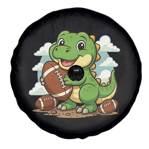 Cute Dinosaur Playing Football Spare Tire Cover Funny Kids Gift TS12 Print Your Wear