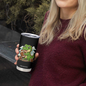 Cute Dinosaur Playing Football Tumbler Cup Funny Kids Gift TS12 Print Your Wear