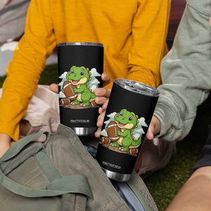 Cute Dinosaur Playing Football Tumbler Cup Funny Kids Gift TS12 Print Your Wear