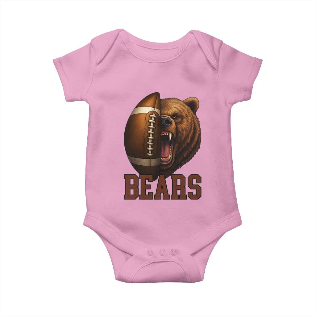 Fear The Bear Football Baby Onesie Game Day Sports Fan Gift TS12 Light Pink Print Your Wear
