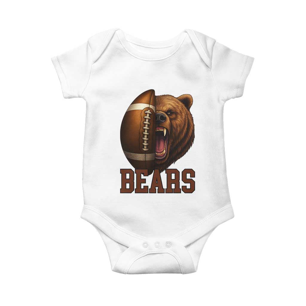 Fear The Bear Football Baby Onesie Game Day Sports Fan Gift TS12 White Print Your Wear