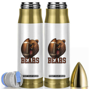 Fear The Bear Football Bullet Tumbler Game Day Sports Fan Gift TS12 White Print Your Wear