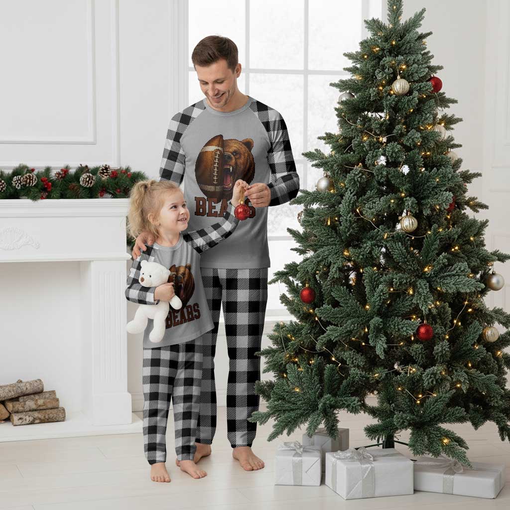 Fear The Bear Football Plaid Pajama Set Game Day Sports Fan Gift TS12 White Plaid Print Your Wear