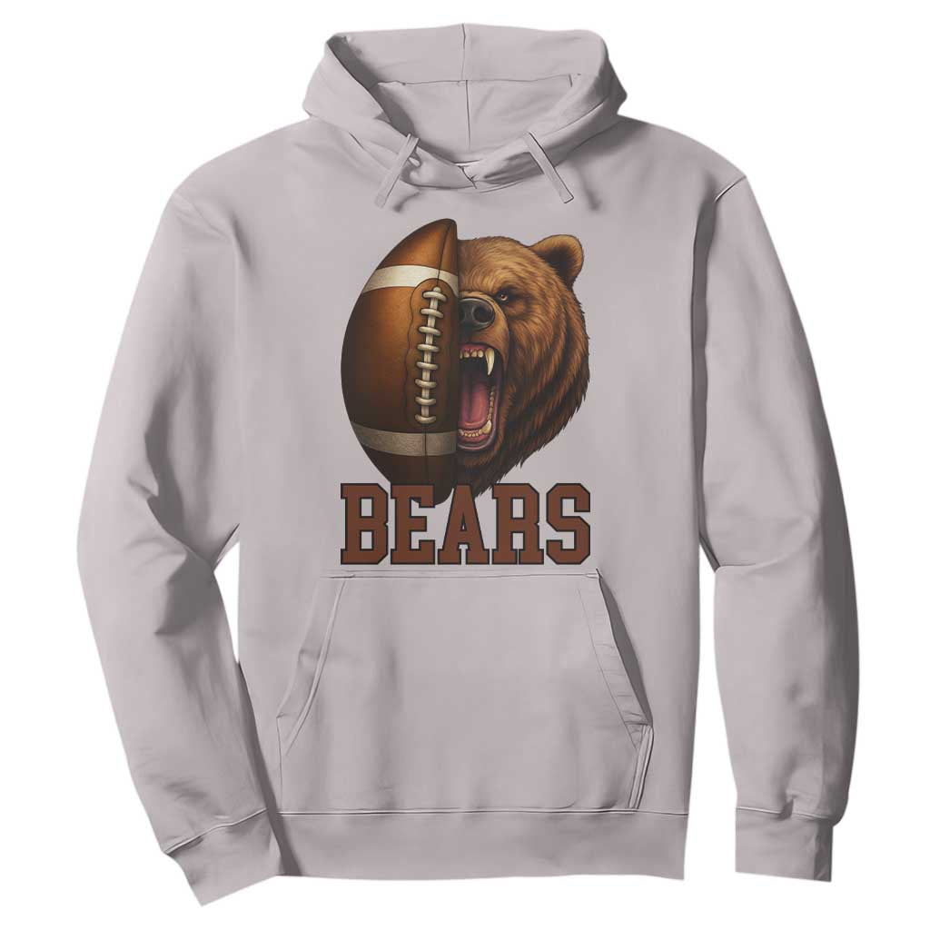 Fear The Bear Football Hoodie Game Day Sports Fan Gift TS12 Ice Gray Print Your Wear