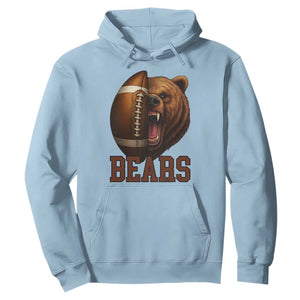 Fear The Bear Football Hoodie Game Day Sports Fan Gift TS12 Light Blue Print Your Wear