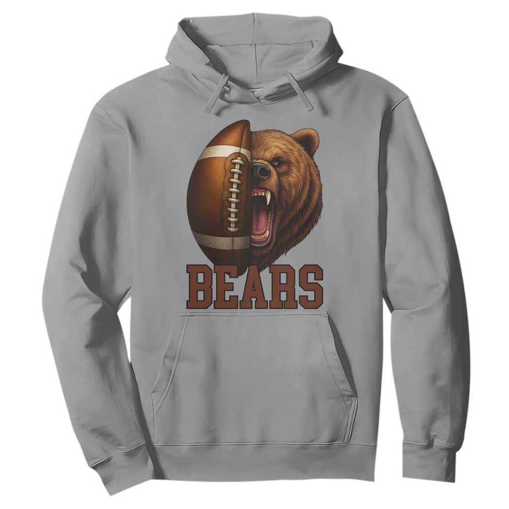 Fear The Bear Football Hoodie Game Day Sports Fan Gift TS12 Sport Gray Print Your Wear