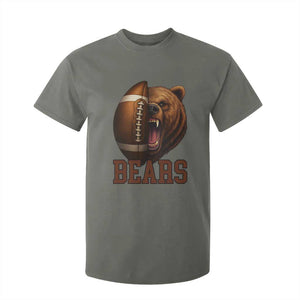 Fear The Bear Football T Shirt For Kid Game Day Sports Fan Gift TS12 Military Green Print Your Wear