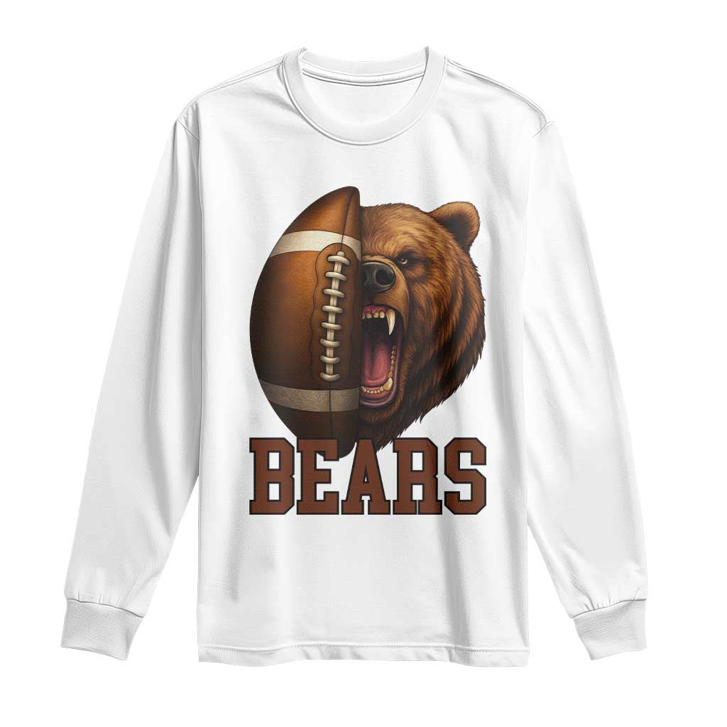 Fear The Bear Football Long Sleeve Shirt Game Day Sports Fan Gift TS12 White Print Your Wear