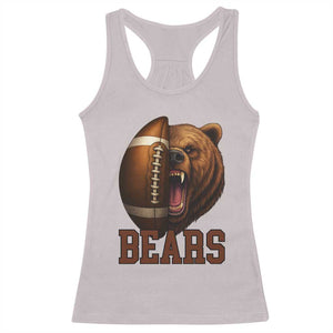 Fear The Bear Football Racerback Tank Top Game Day Sports Fan Gift TS12 Ice Gray Print Your Wear