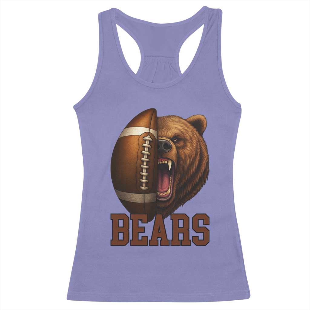 Fear The Bear Football Racerback Tank Top Game Day Sports Fan Gift TS12 Violet Print Your Wear
